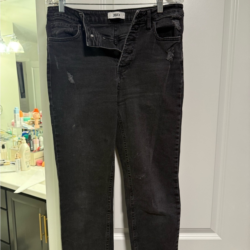 Black Distressed Jeans